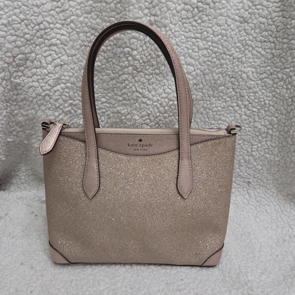 kate spade Handbags - Kate Spade Glittery Tan Tote Bag